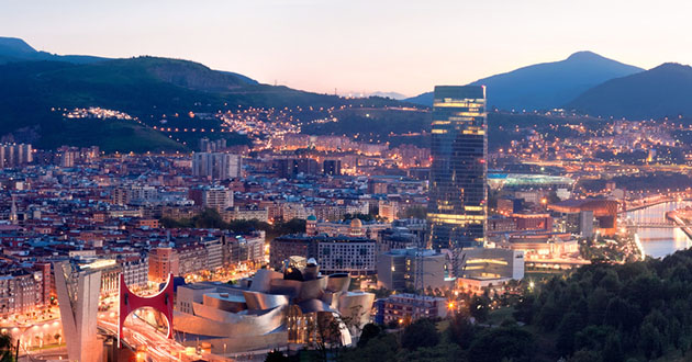 View of city Bilbao, Spain