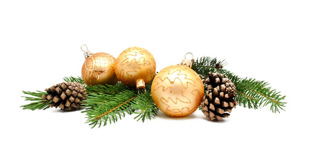 Christmas decoration balls with fir cones